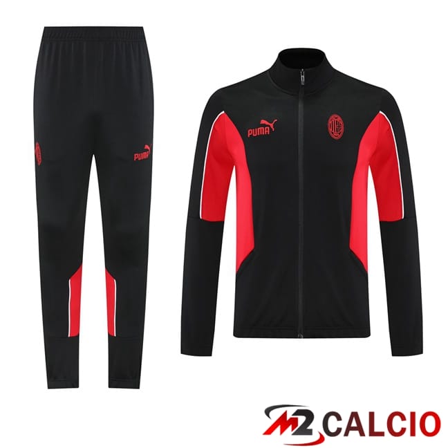 Insieme Tuta Calcio - Giacca AC Milan Nero 2025/2026
