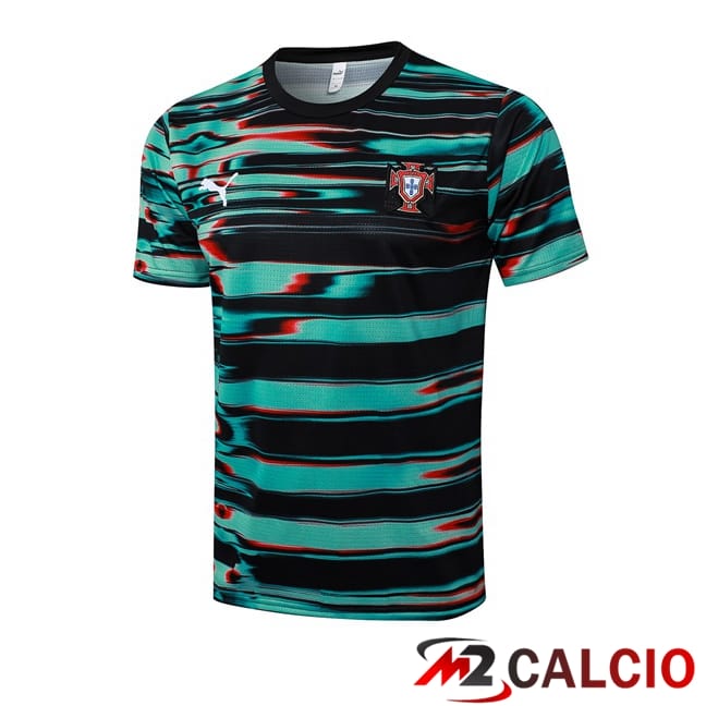 T Shirt Allenamento Portogallo Nero Verde 2025/2026