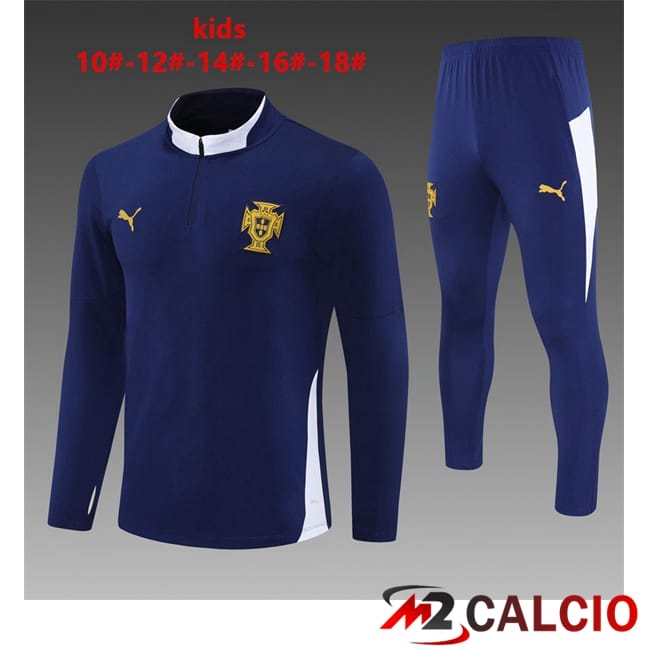 Insieme Tuta Calcio Portogallo Bambino Blu Reale 2025/2026