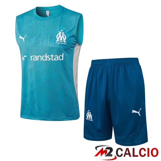 Canotta Allenamento Marsiglia OM + Pantaloncini Blu 2025/2026