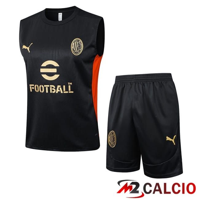 Canotta Allenamento AC Milan + Pantaloncini Nero 2025/2026