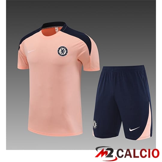 Insieme T Shirt Allenamento FC Chelsea Bambino Rosa 2025/2026