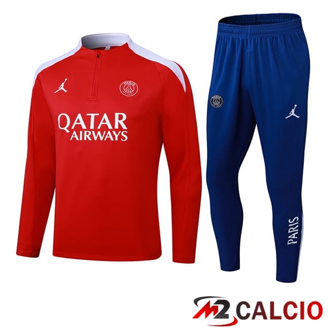 Insieme Tuta Calcio Jordan Paris PSG Rosso 2025/2026