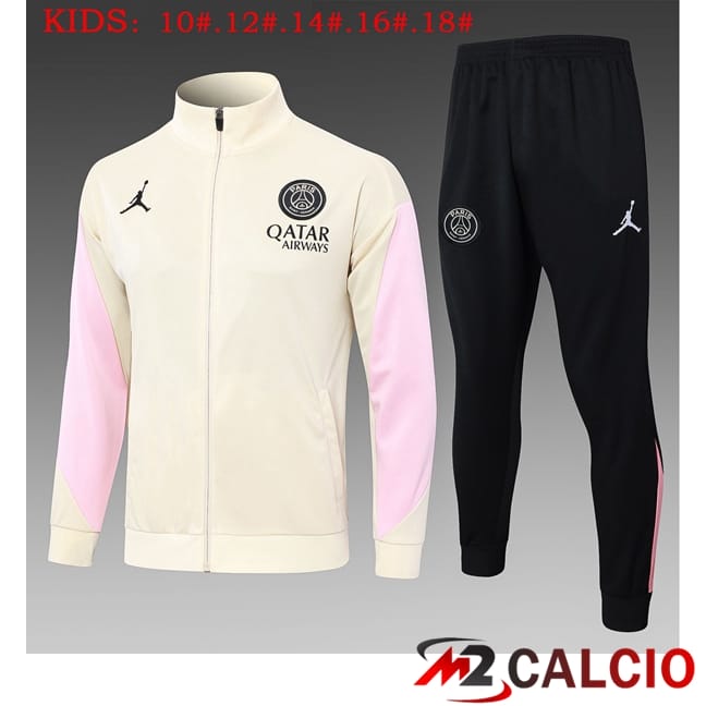 Insieme Tuta Calcio - Giacca Jordan Paris PSG Bambino Giallo 2025/2026