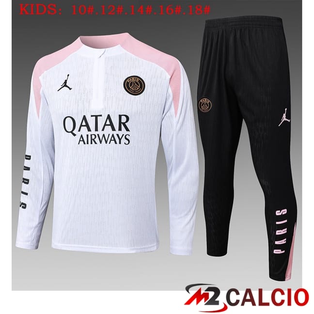Insieme Tuta Calcio Paris PSG Bambino Bianco 2025/2026