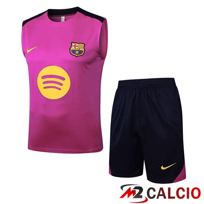 Canotta Allenamento FC Barcellona + Pantaloncini Viola 2025/2026