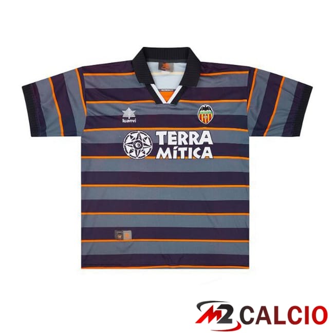 Maglie Calcio Valencia CF Retro Terza Arancia Grigio 1999-2000