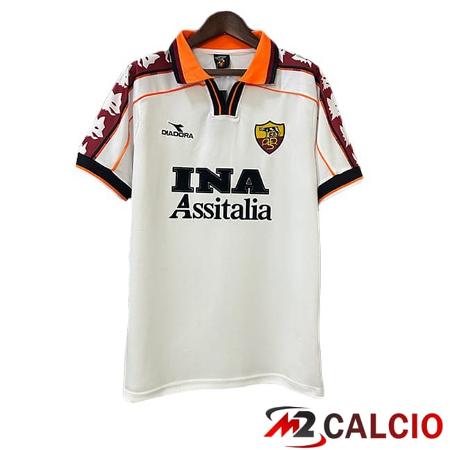 Maglie Calcio AS Roma Retro Seconda Bianco 1998-1999