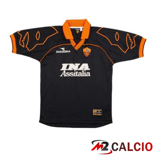 Maglie Calcio AS Roma Retro Terza Nero 1999-2000