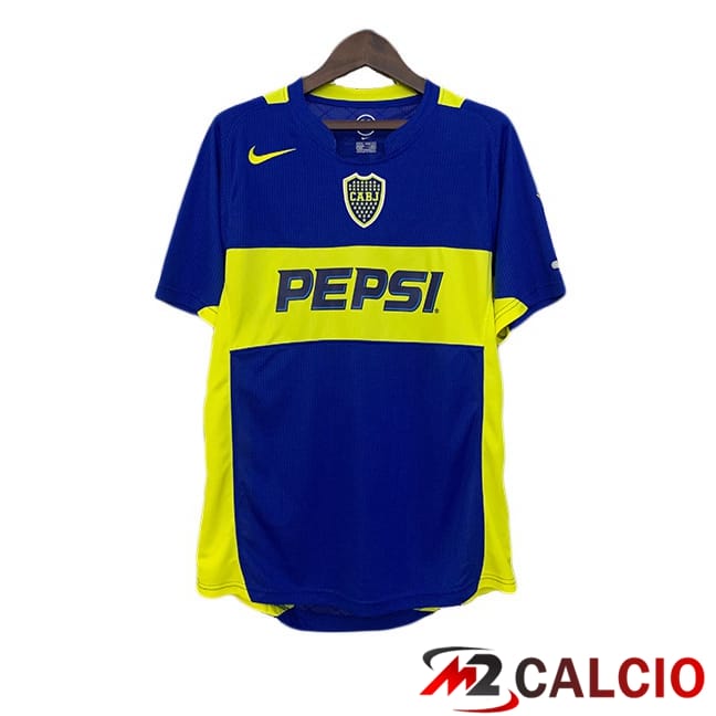 Maglie Calcio Boca Juniors Retro Prima Blu Reale Giallo 2004-2005