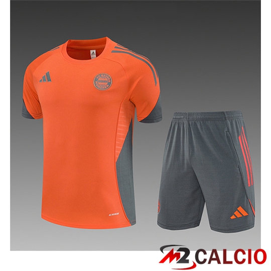 Insieme T Shirt Allenamento Bayern Monaco Bambino Arancia/Grigio 2025/2026