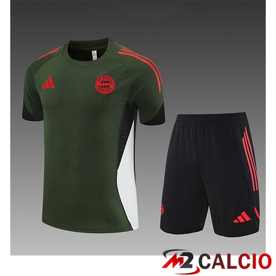 Insieme T Shirt Allenamento Bayern Monaco Bambino Verde 2025/2026