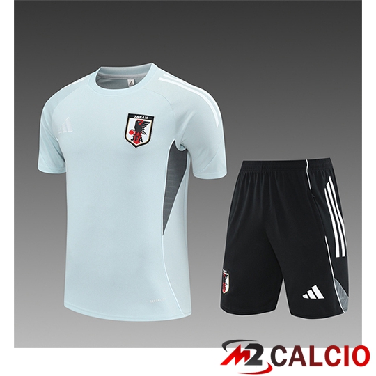 Insieme T Shirt Allenamento Giappone Bambino Grigio Chiaro 2025/2026