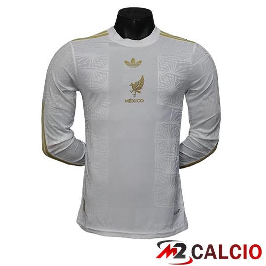 Maglie Calcio Messico Gold Cup Edition Manica Lunga Bianco 2025/2026