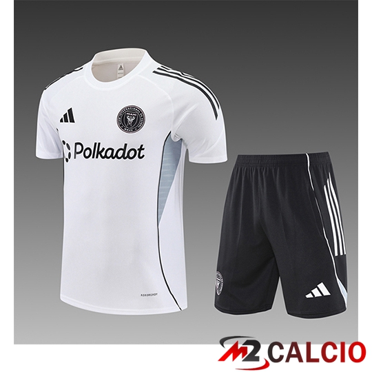 Insieme T Shirt Allenamento Inter Miami CF Bambino Bianco 2025/2026