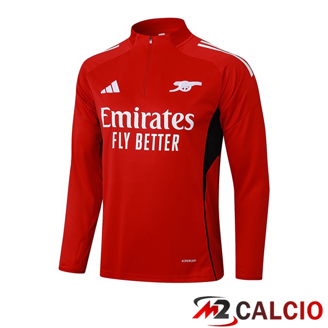 Felpa Allenamento Arsenal Rosso 2025/2026