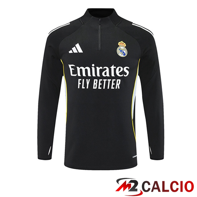 Felpa Allenamento Real Madrid Nero 2025/2026