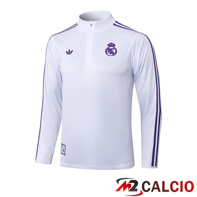 Felpa Allenamento Real Madrid Bianco 2025/2026