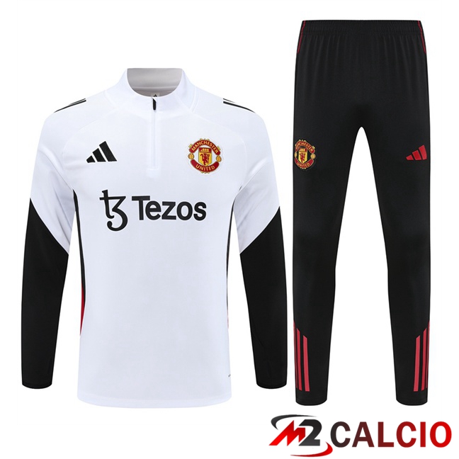 Insieme Tuta Calcio Manchester United Bianco 2025/2026