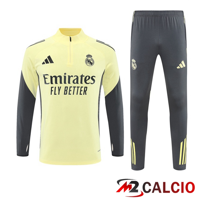 Insieme Tuta Calcio Real Madrid Giallo 2025/2026