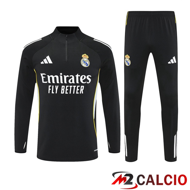 Insieme Tuta Calcio Real Madrid Nero 2025/2026