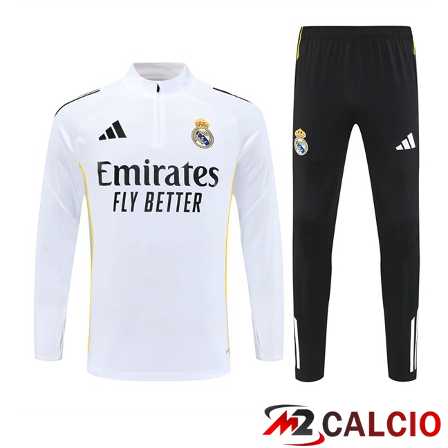 Insieme Tuta Calcio Real Madrid Bianco 2025/2026