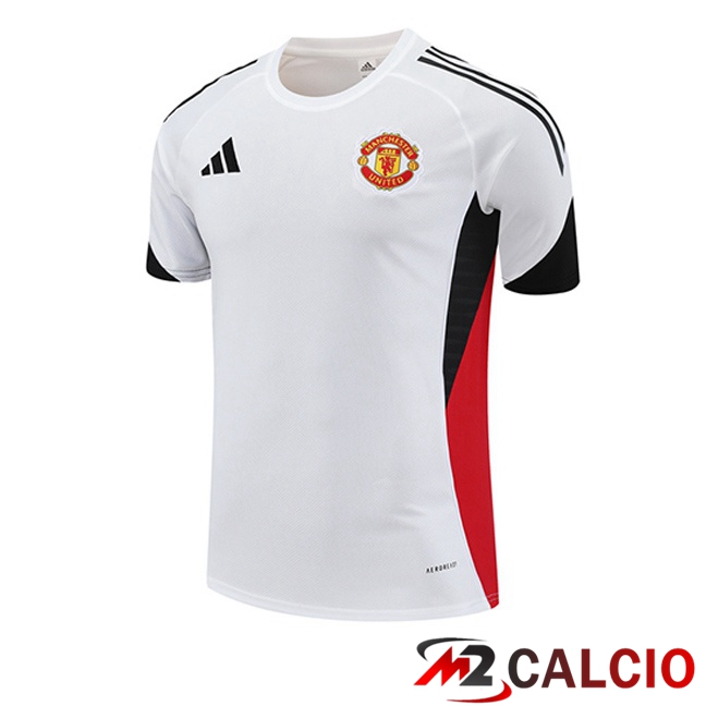 T Shirt Allenamento Manchester United Bianco 2025/2026