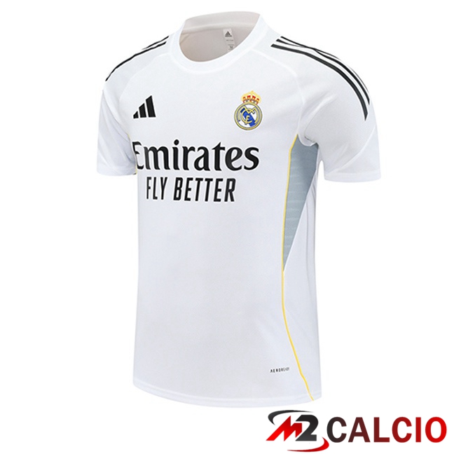 T Shirt Allenamento Real Madrid Bianco 2025/2026