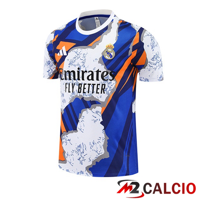 T Shirt Allenamento Real Madrid Bianco Blu 2025/2026