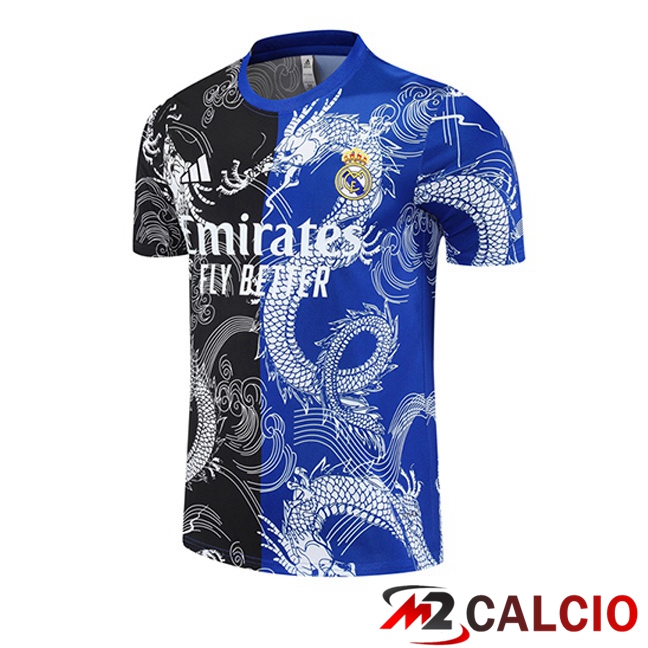 T Shirt Allenamento Real Madrid Nero Blu 2025/2026