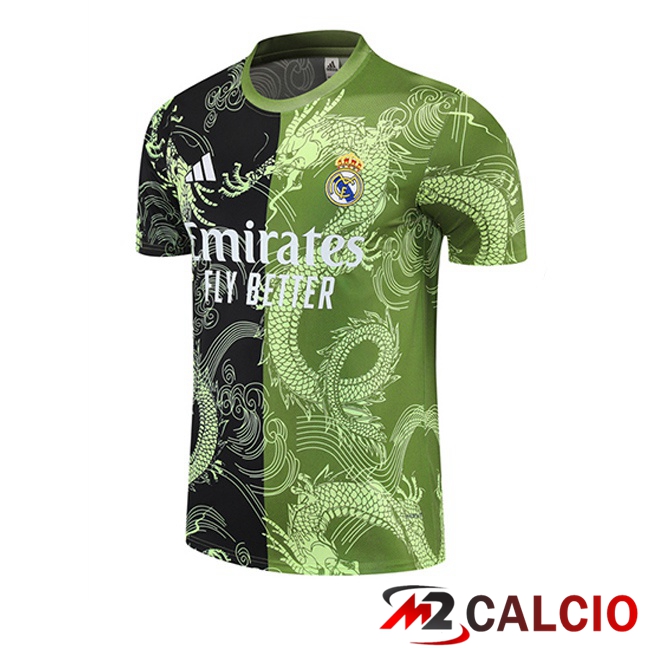 T Shirt Allenamento Real Madrid Nero Verde 2025/2026