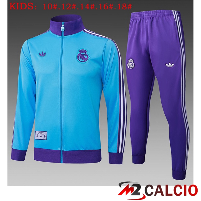 Insieme Tuta Calcio - Giacca Real Madrid Bambino Blu 2025/2026