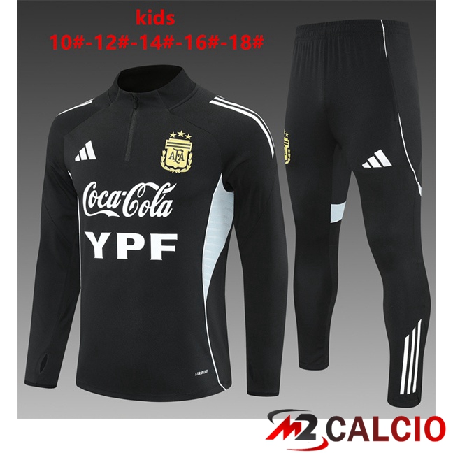 Insieme Tuta Calcio Argentina Bambino Nero 2025/2026