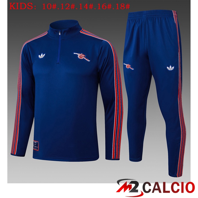 Insieme Tuta Calcio Arsenal Bambino Blu Reale 2025/2026