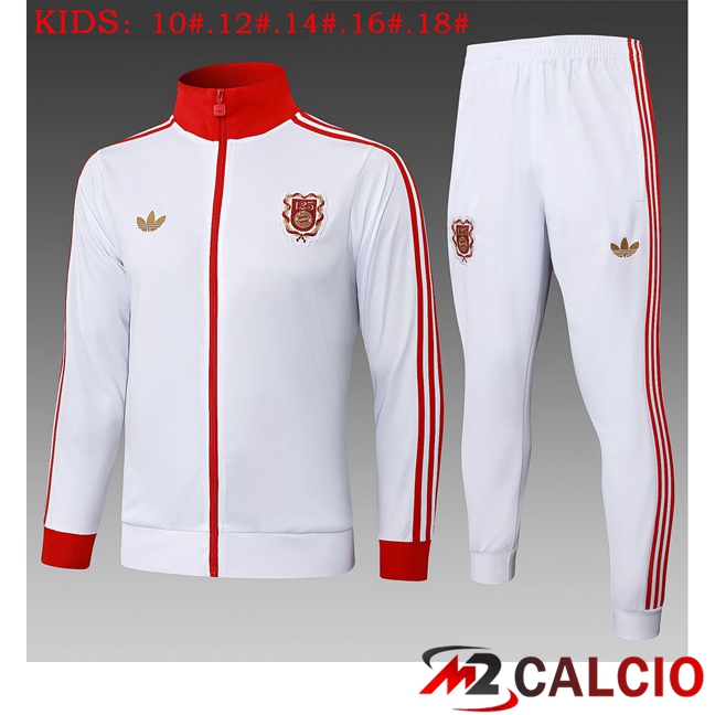 Insieme Tuta Calcio - Giacca Bayern Monaco Bambino Bianco 2025/2026