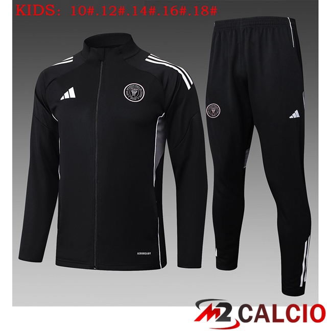 Insieme Tuta Calcio - Giacca Inter Miami CF Bambino Nero 2025/2026