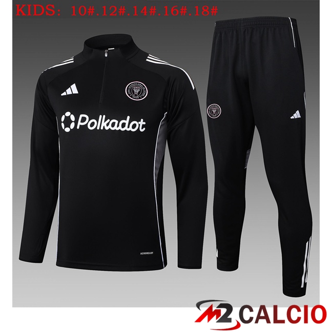 Insieme Tuta Calcio Inter Miami CF Bambino Nero 2025/2026