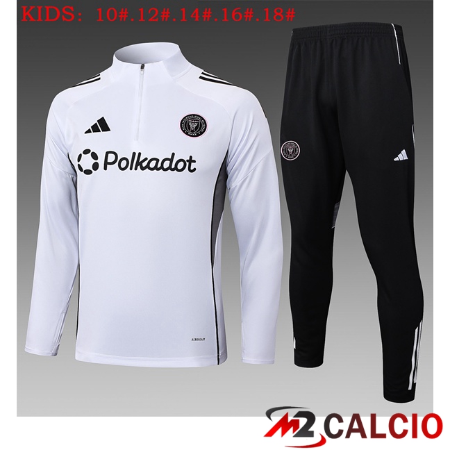 Insieme Tuta Calcio Inter Miami CF Bambino Bianco 2025/2026