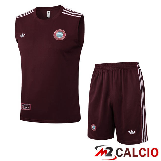 Canotta Allenamento Bayern Monaco + Pantaloncini Marrone 2025/2026