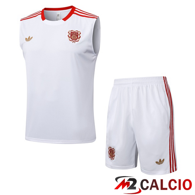 Canotta Allenamento Bayern Monaco + Pantaloncini Bianco 2025/2026