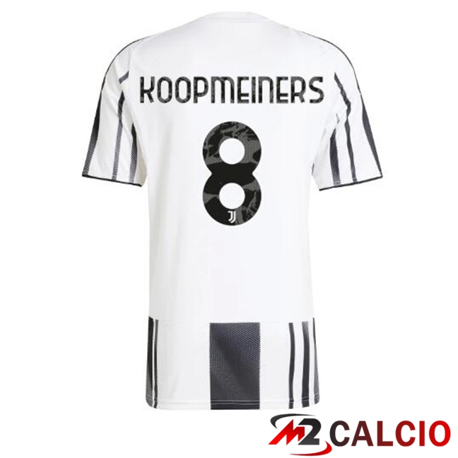 Maglie Calcio Juventus (KOOPMEINERS 8) Prima Nero Bianco 2025/2026
