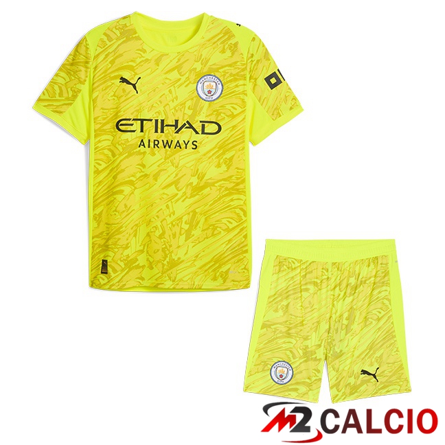 Maglie Calcio Manchester City Bambino Portiere Giallo 2025/2026