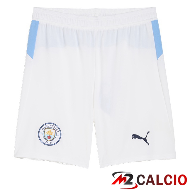 Pantaloncini Calcio Manchester City Prima Bianco 2025/2026