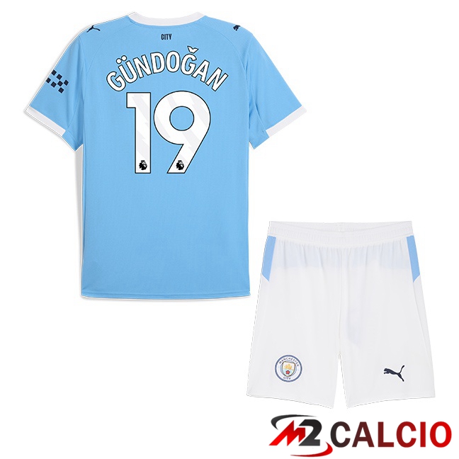 Maglie Calcio Manchester City (Ilkay Gündoğan 19) Bambino Prima Blu 2025/2026