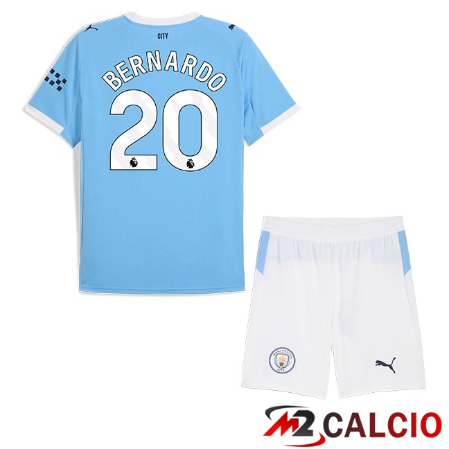 Maglie Calcio Manchester City (Bernardo Silva 20) Bambino Prima Blu 2025/2026