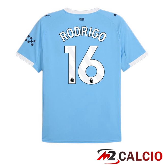 Maglie Calcio Manchester City (Rodrigo 16) Prima Blu 2025/2026