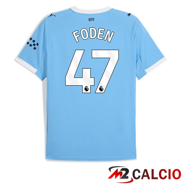 Maglie Calcio Manchester City (Phil Foden 47) Prima Blu 2025/2026