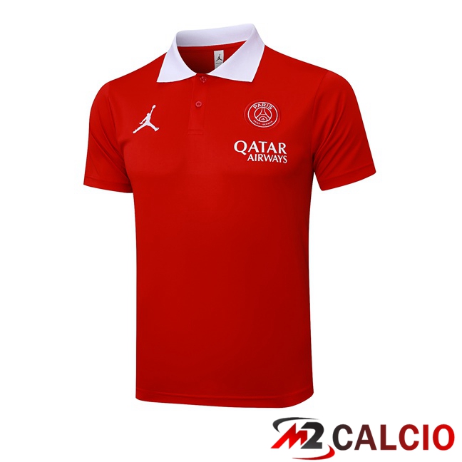 Maglia Polo Jordan Paris PSG Rosso 2025/2026