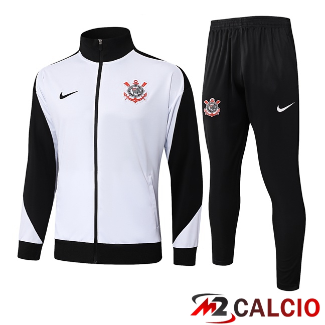 Insieme Tuta Calcio - Giacca Corinthians Bianco 2025/2026