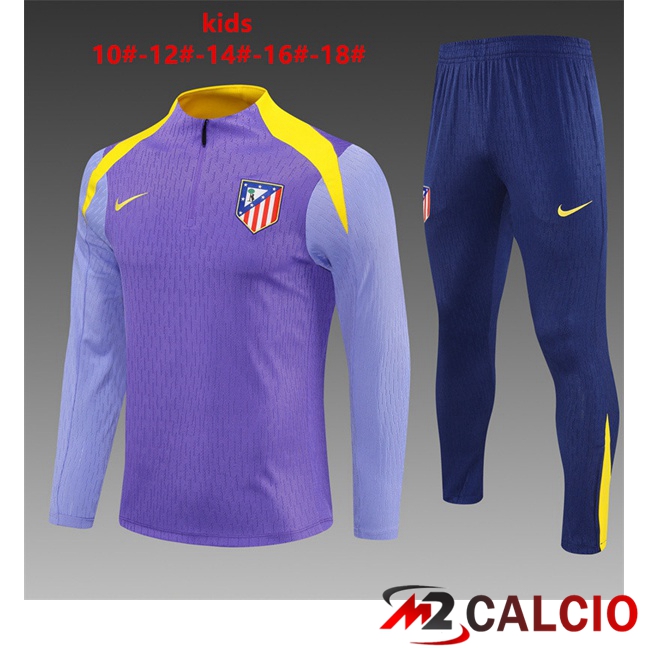 Insieme Tuta Calcio Atletico Madrid Bambino Viola 2025/2026